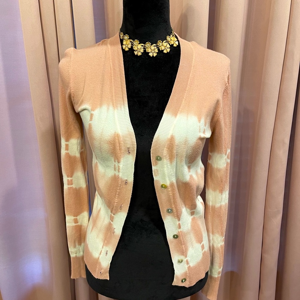 Blush pink tye dye cardi